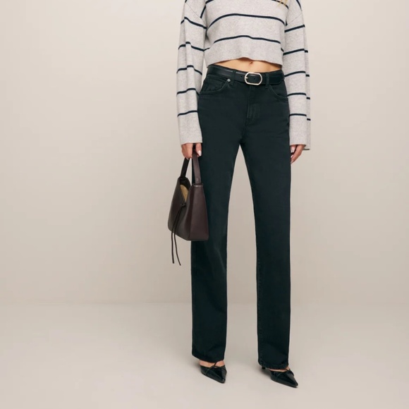 Reformation Black Boyfriend Jeans - Picture 1 of 8